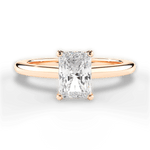 Brianna Radiant Cut Lab Grown Diamond 18Kt Rose Gold Engagement Ring