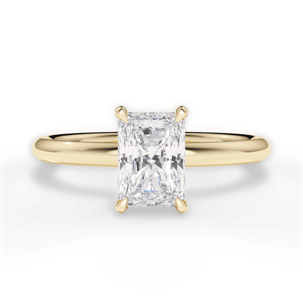 Brenda Radiant Cut Lab Grown Diamond 18Kt Yellow Gold Engagement Ring