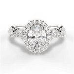 Irene Oval Cut Lab Grown Diamond 14Kt White Gold Engagement Ring
