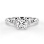 Geraldine Cushion Cut Lab Grown Diamond 18Kt White Gold Engagement Ring