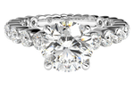 Jillian Round Cut Lab Grown Diamond 18Kt White Gold Engagement Ring