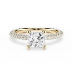 Kristen Princess Cut Lab Grown Diamond 18Kt Yellow Gold Engagement Ring