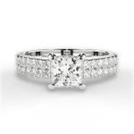Kayla Princess Cut Lab Grown Diamond 14Kt White Gold Engagement Ring