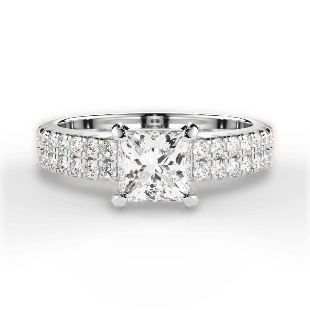 Kayla Princess Cut Lab Grown Diamond Platinum Engagement Ring