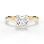 Brenda Heart Cut Lab Grown Diamond 18Kt Yellow Gold Engagement Ring