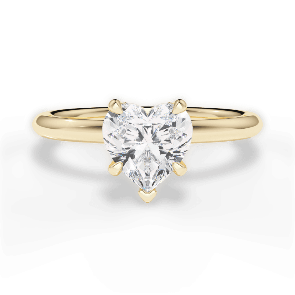 Brenda Heart Cut Lab Grown Diamond 18Kt Yellow Gold Engagement Ring