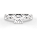 Katelyn Asscher Cut Lab Grown Diamond 14Kt White Gold Engagement Ring