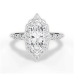 Julie Marquise Cut Lab Grown Diamond 18Kt White Gold Engagement Ring