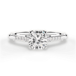 Christina Cushion Cut Lab Grown Diamond 18Kt White Gold Engagement Ring