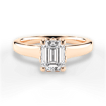 Carol Emerald Cut Lab Grown Diamond 18Kt Rose Gold Engagement Ring