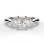 Dorothy Radiant Cut Lab Grown Diamond 18Kt White Gold Engagement Ring