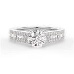 Lynn Round Cut Lab Grown Diamond Platinum Engagement Ring