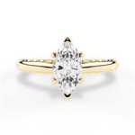 Annette Marquise Cut Lab Grown Diamond 18Kt Yellow Gold Engagement Ring