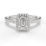 Jenny Emerald Cut Lab Grown Diamond Platinum Engagement Ring
