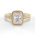 Lillian Radiant Cut Lab Grown Diamond 18Kt Yellow Gold Engagement Ring