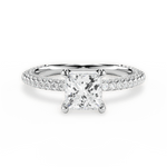 Kristen Princess Cut Lab Grown Diamond 14Kt White Gold Engagement Ring