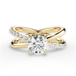Jennifer Round Cut Lab Grown Diamond 18Kt Yellow Gold Engagement Ring