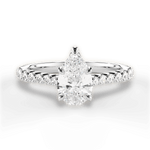 Dana Pear Cut Lab Grown Diamond 18Kt White Gold Engagement Ring