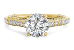 Lindsay Round Cut Lab Grown Diamond 18Kt Yellow Gold Engagement Ring