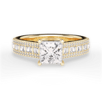 Lynn Princess Cut Lab Grown Diamond 18Kt Yellow Gold Engagement Ring
