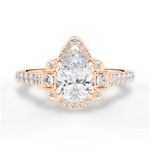 Joyce Pear Cut Lab Grown Diamond 18Kt Rose Gold Engagement Ring