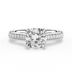 Deborah Cushion Cut Lab Grown Diamond 18Kt White Gold Engagement Ring