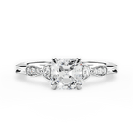 Cassie Asscher Cut Lab Grown Diamond Platinum Engagement Ring