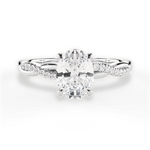 Charlotte Oval Cut Lab Grown Diamond Platinum Engagement Ring