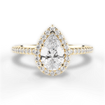 Joanne Pear Cut Lab Grown Diamond 18Kt Yellow Gold Engagement Ring