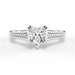 Delia Heart Cut Lab Grown Diamond 14Kt White Gold Engagement Ring