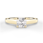 Ariana Asscher Cut Lab Grown Diamond 18Kt Yellow Gold Engagement Ring
