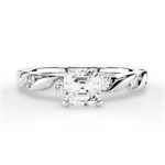 Emma Asscher Cut Lab Grown Diamond 18Kt White Gold Engagement Ring