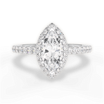 Kathleen Marquise Cut Lab Grown Diamond Platinum Engagement Ring
