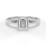 Bridget Emerald Cut Lab Grown Diamond Platinum Engagement Ring