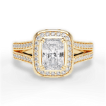 Mackenzie Radiant Cut Lab Grown Diamond 18Kt Yellow Gold Engagement Ring