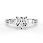 Katie Heart Cut Lab Grown Diamond 18Kt White Gold Engagement Ring