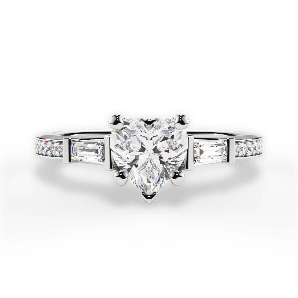 Katie Heart Cut Lab Grown Diamond Platinum Engagement Ring
