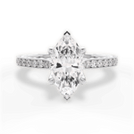 Gilda Marquise Cut Lab Grown Diamond 18Kt White Gold Engagement Ring