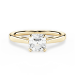 Angie Asscher Cut Lab Grown Diamond 18Kt Yellow Gold Engagement Ring
