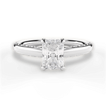 Annette Radiant Cut Lab Grown Diamond 18Kt White Gold Engagement Ring