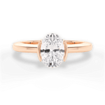 Bridget Oval Cut Lab Grown Diamond 18Kt Rose Gold Engagement Ring