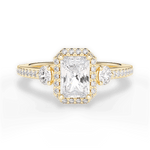 Julia Radiant Cut Lab Grown Diamond 18Kt Yellow Gold Engagement Ring