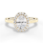 Fiona Oval Cut Lab Grown Diamond 18Kt Yellow Gold Engagement Ring