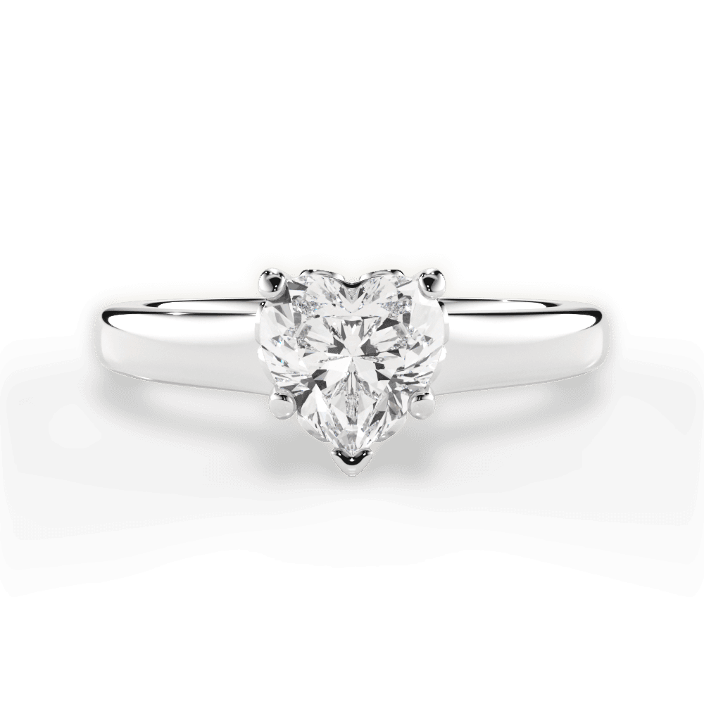 Carol Heart Cut Lab Grown Diamond 14Kt White Gold Engagement Ring