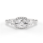 Kara Cushion Cut Lab Grown Diamond 18Kt White Gold Engagement Ring