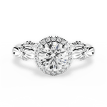 Erica Round Cut Lab Grown Diamond 18Kt White Gold Engagement Ring