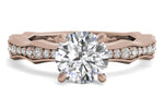 Wendy round lab diamond engagement ring in 18k rose gold