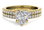 Kayla Heart Cut Lab Grown Diamond 18Kt Yellow Gold Engagement Ring