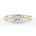 Christina Cushion Cut Lab Grown Diamond 18Kt Yellow Gold Engagement Ring
