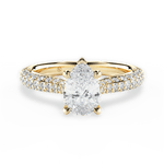 Kira Pear Cut Lab Grown Diamond 18Kt Yellow Gold Engagement Ring
